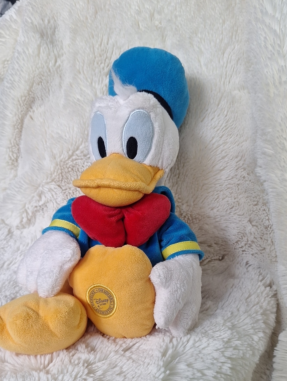 Disney Donald Duck Plush Authentic Gold And Purple Seal - Picture 2 of 8